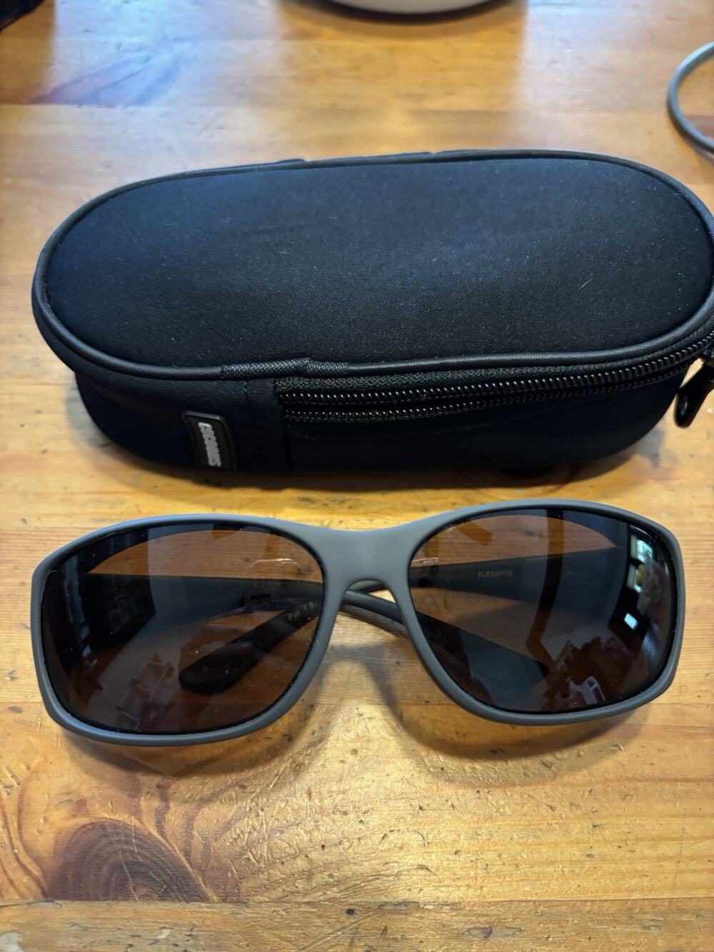 Cocoons FitOver Sunglasses C708A WideLine Grey Flex 2 Fit With Soft Case